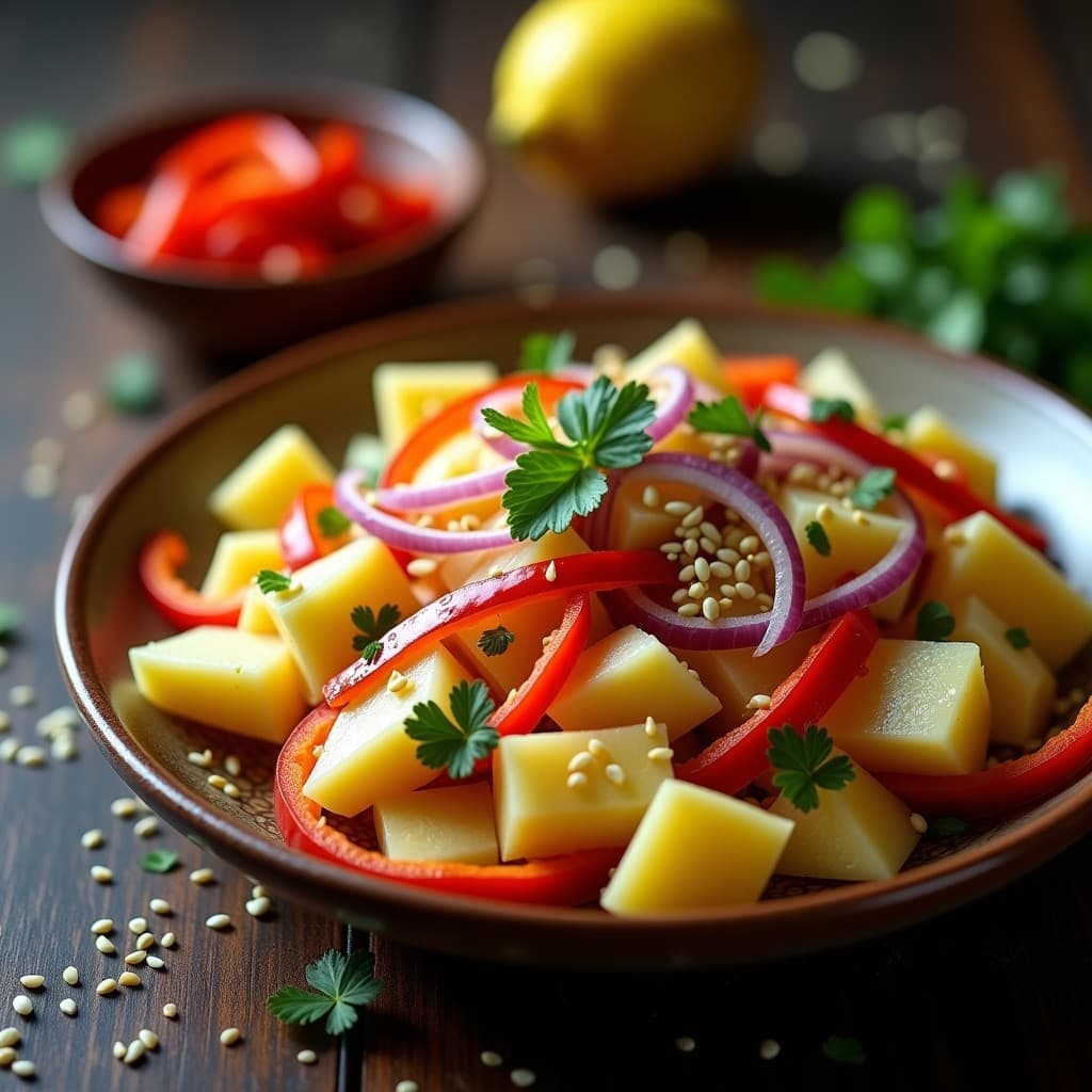 Ensalada de Yuca y Corazón de Palma con Vinagreta de Ají Charapita: Receta Amazónica