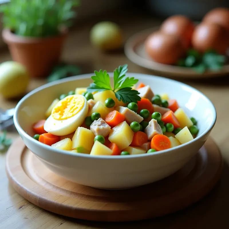 Ensaladilla Rusia con Atún y Huevo Duro: Receta Fría para Días de Calor