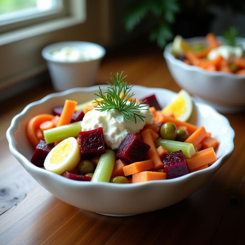 Ensaldilla Rusa de Remolacha y Yogur Griego: Receta Sin Mayonesa y Baja en Calorías