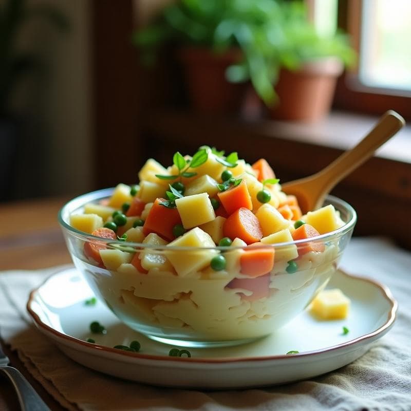 Ensaldilla Rusa Vegana con Mayonesa de Aquafaba: Receta Sin Huevo y Light