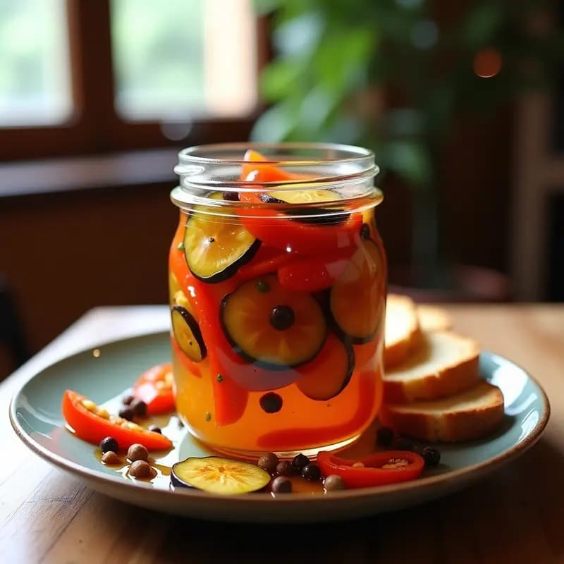 Escabeche de Berenjena y Pimiento: Receta Murciana para Conservar en Frasco