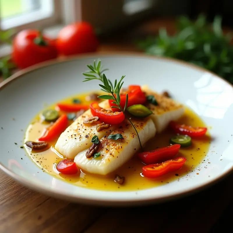 Escabeche de Pescado Blanco con Pimientos Asados: Entrante Español Tradicional en Vinagre