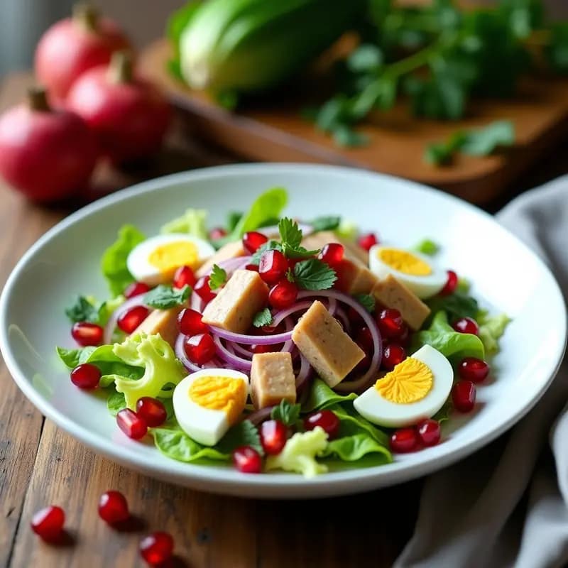 Escarola con Granos y Atún: Ensalada Catalana Alta en Omega-3 y Fibra
