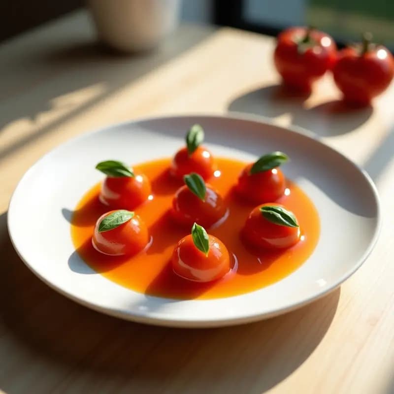 Esferas de Gazpacho con Caviar de Tomate: Entrante Español de Autor en 15 Minutos
