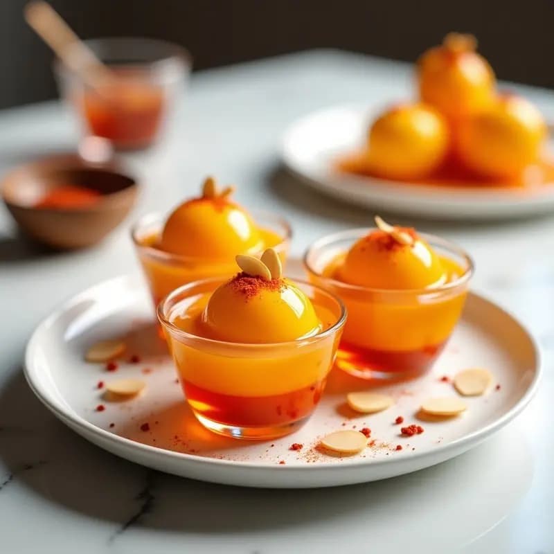 Esferas de Mango y Chili con Gel de Tamarindo: Postre Molecular Mexicano en 20 Minutos