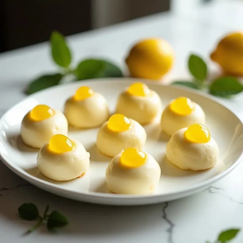 Esferas de Mochi Rellenas de Queso Crema y Caviar de Limón: Postre Japonés Instagrameable en 15 Minutos