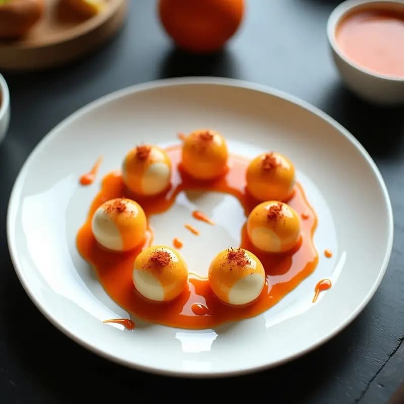 Esferas de Mojo Picón y Queso de Cabra: Aperitivo Canario Vanguardista en 15 Minutos