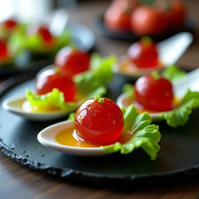 Spherificación de Mojo Picón: Esferas Explosivas de Sabor Canario para Aperitivo