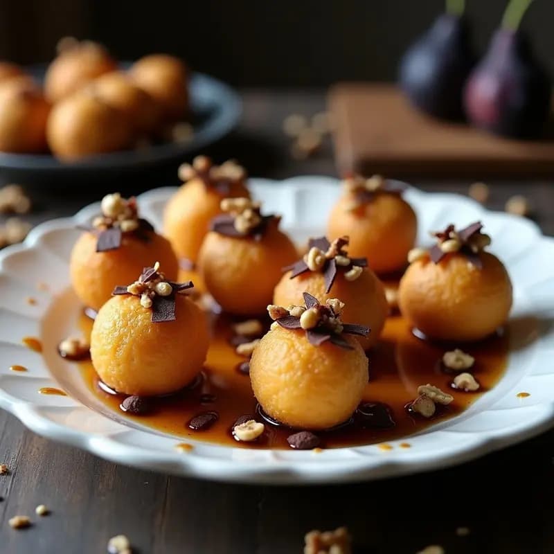 Esferas de Queso Brie y Higos con Reducción de Vinagre Balsámico: Aperitivo Francés Gourmet en 15 Minutos