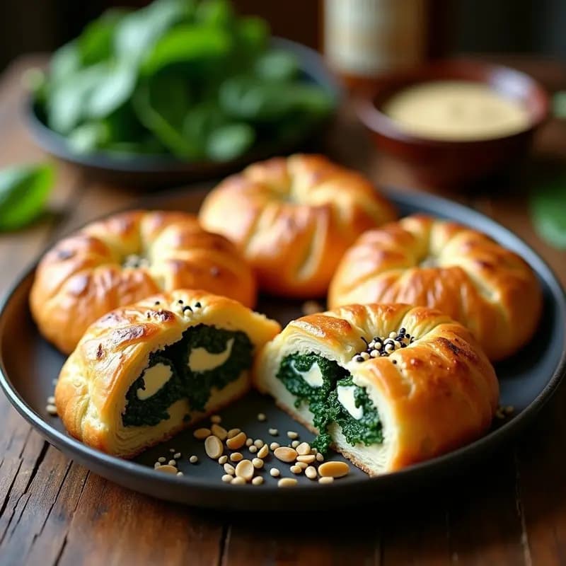 Esfihas de Espinaca y Queso Akkawi: Receta Libanesa de Horno Crujiente