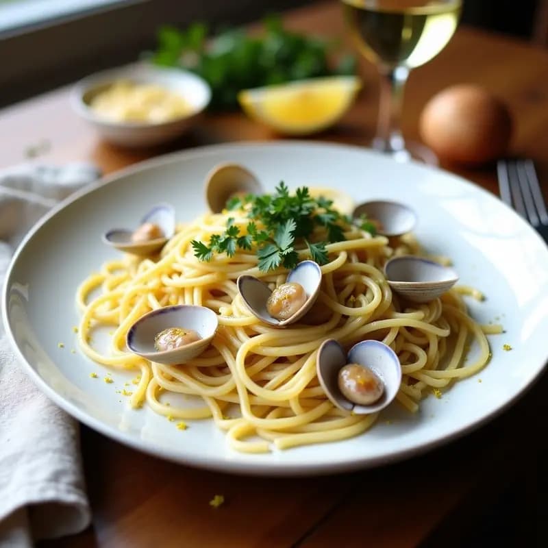 Espaguetis con Almejas y Ajo en Salsa Blanca: Receta Italiana Rápida y Elegante