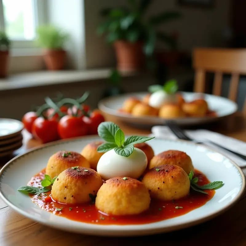 Espaguetis de Calabacín con Bolas de Mozzarella Frita: Pasta Low-Carb Crujiente