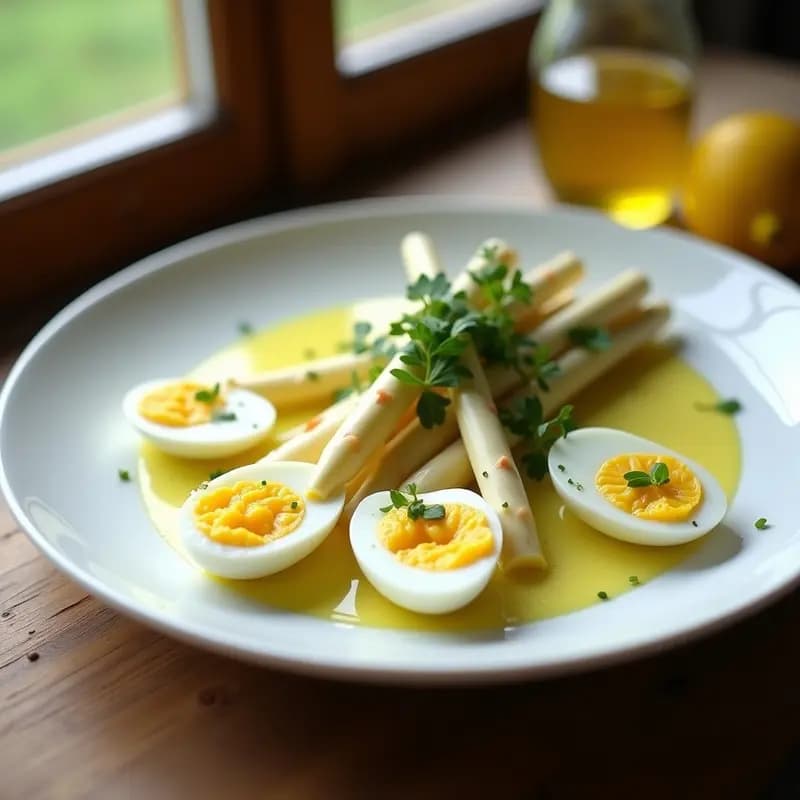 Espárragos Blancos con Vinagreta de Limón y Huevos Duros: Entrante de Primavera Sin Lácteos