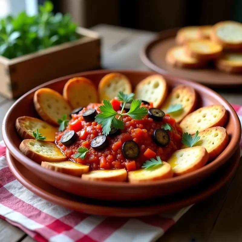 Espencat de Berenjena y Pimiento con Pan Tostado: Receta Catalana Vegana
