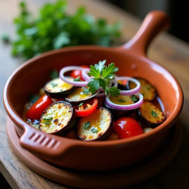 Espencat Catalán: Guarnición de Verduras Asadas con Bacalao Desalado