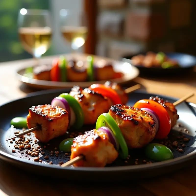 Espetada de Pollo con Pimientos y Cebolla: Receta Portuguesa a la Parrilla