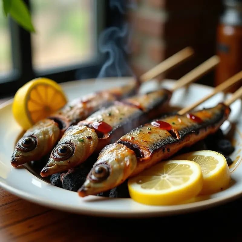 Espetas de Sardinas Asadas con Limón: Receta de playa malagueña fáciles