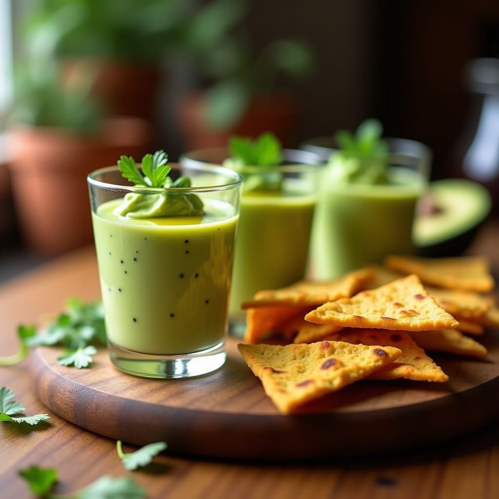 Espuma de Guacamole con Crujiente de Maíz Azul: Aperitivo Mexicano Vegano en 5 Minutos