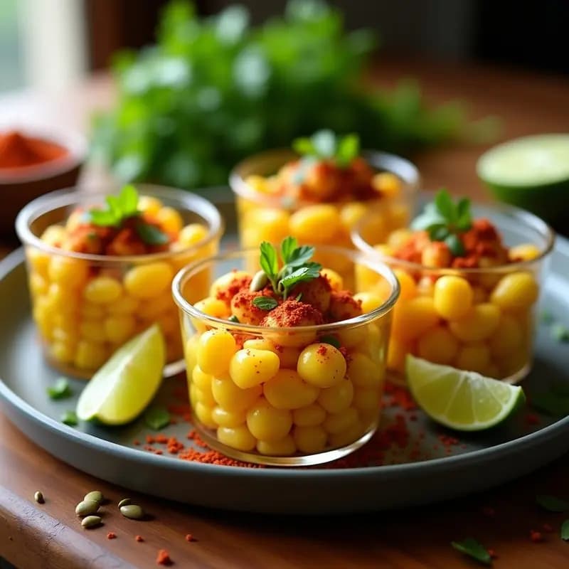 Esquites con Chile en Polvo y Limón: Aperitivo Mexicano Vegano y Sin Lácteos