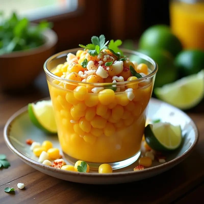 Esquites con Chili y Lima: Receta Mexicana de Maíz en Vaso Sin Mantequilla