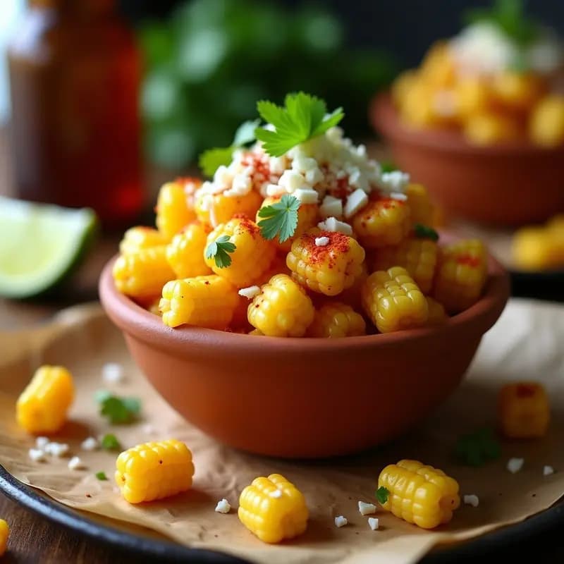 Esquites con Chili en Polvo y Queso Cotija: Receta Mexicana Callejera Sin Gluten