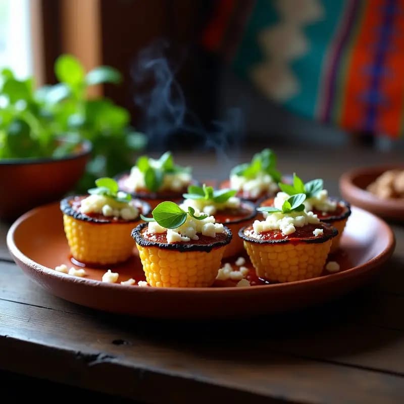 C Guadalajara de Elote Asado y Queso Cotija: Esquites Mexicanos en Versión Gourmet