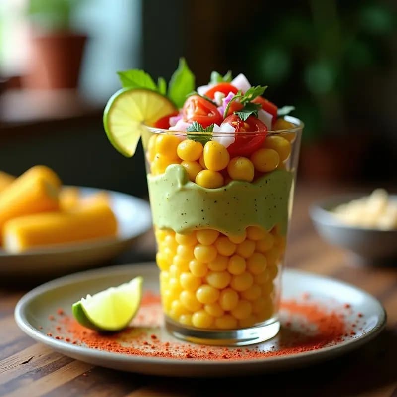 Esquites con Mayo Vegana y Queso de Anacardos: Receta Mexicana en Vaso Sin Lácteos