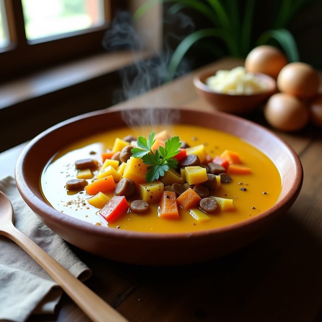 Estofado de Raíces de Achira y Cúrcuma: Receta Colombiana Keto en Thermomix