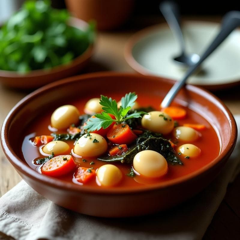 Estofado de Alubias de Faba y Algas Kombu: Receta Vega Alta en Hierro en Olla Exprés