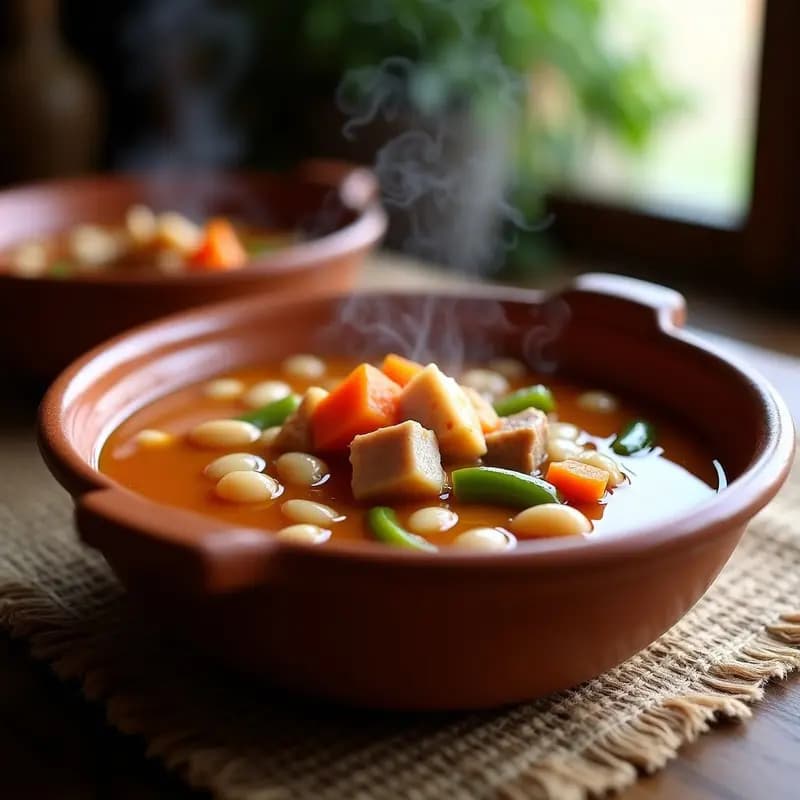 Estofado de Alubias con Oreja de Cerdo: Receta Tradicional Extremeña con Toque Ahumado en Olla Lenta