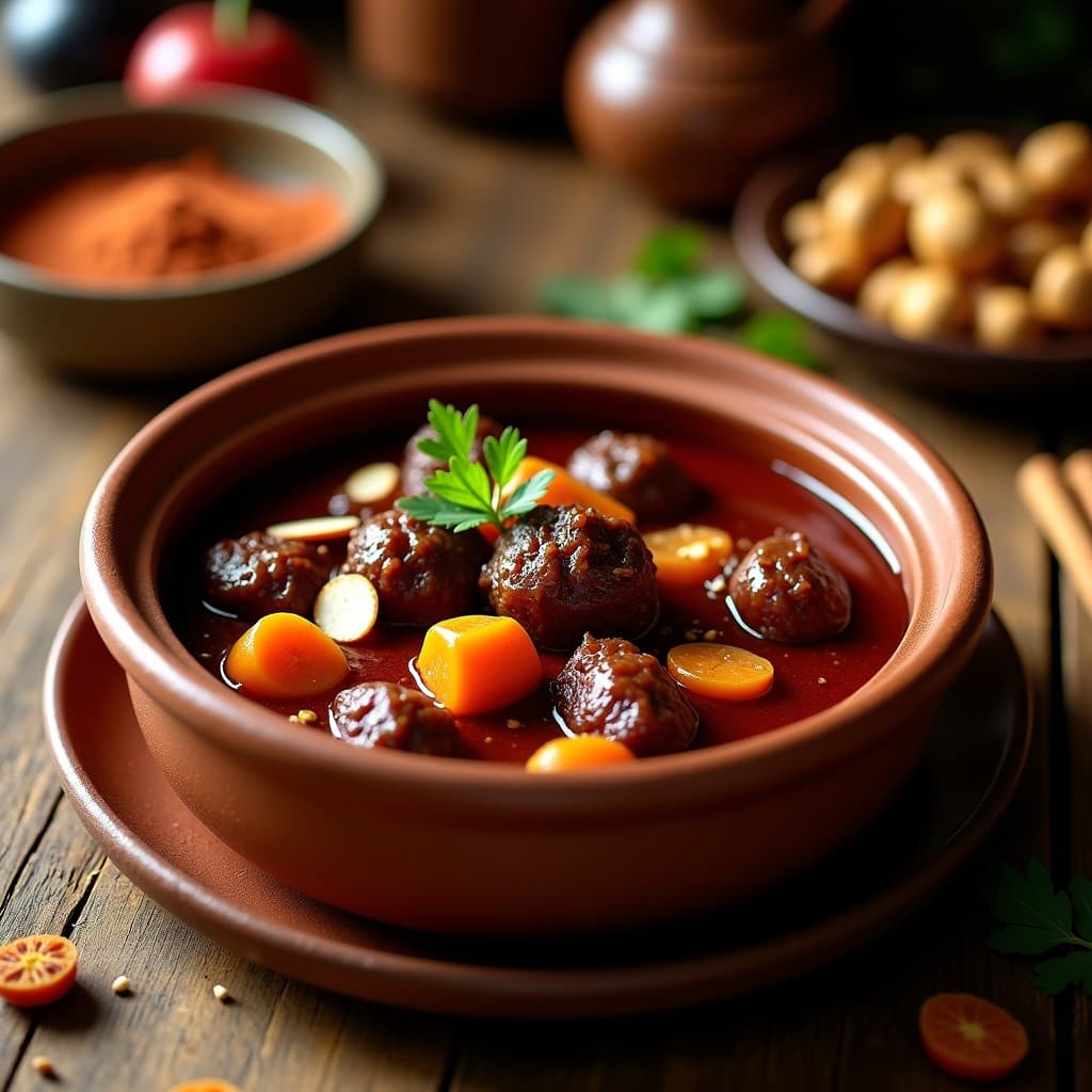 Estofado de carne de avestruz con ciruelas pasas y especias beréber: Receta marroquí alta en hierro