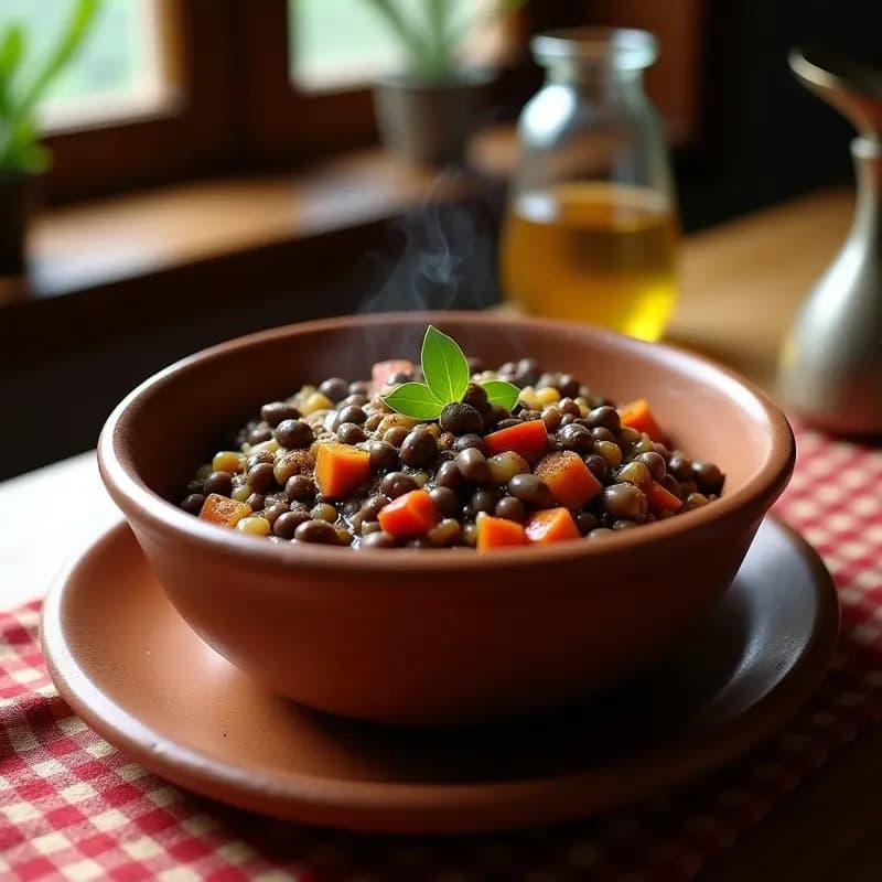 Estofado de Berenjena y Lentejas Pardinas con Toque de Comino: Receta Española Keto en Thermomix