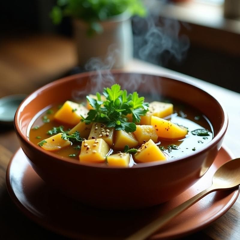 Estofado de Berros y Patata con Caldo de Huesos: Receta en Olla Lenta Alta en Colágeno