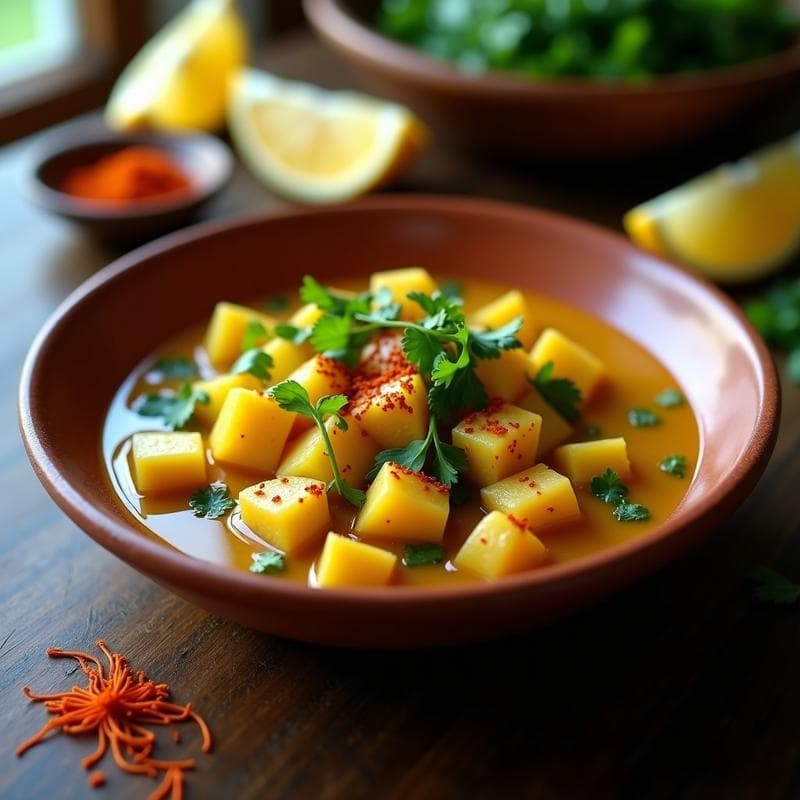 Estofado de Berros y Patatas con Azafrán: Receta Vegana en Olla Express y Baja en Calorías