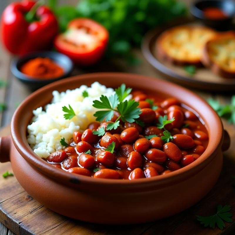 Estofado de Chorizo de Sincelejo Vegano y Frijoles Rojos: Receta Colombiana en Olla Rápida