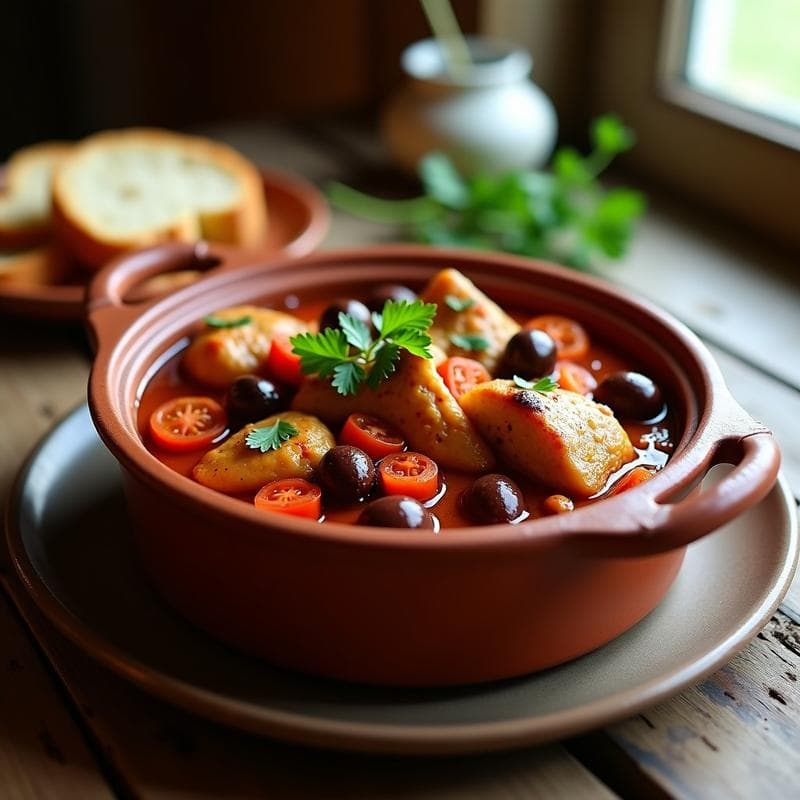 Estofado de Conejo con Aceitunas Kalamata y Tomate Seco: Receta Griega en Airfryer y Olla Express