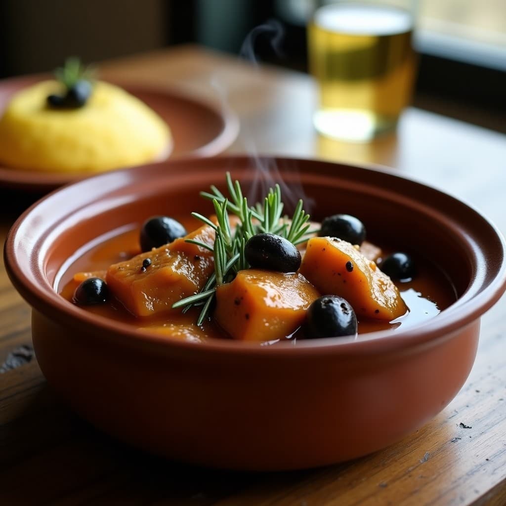 Estofado de Conejo con Alcaparras y Aceitunas Negras: Receta Italiana en Olla Lenta y Alta en Hierro