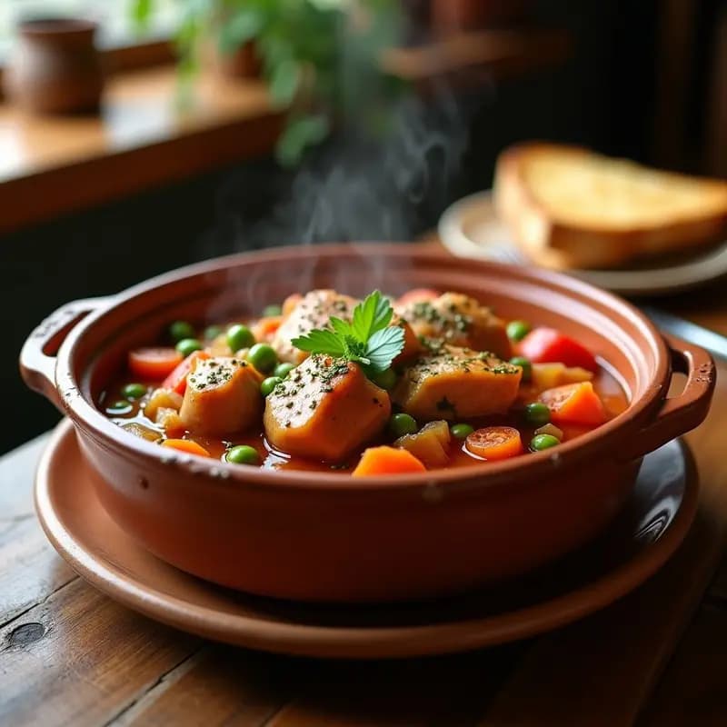 Estofado de conejo con guisantes y tomate: Receta de monte de la abuela