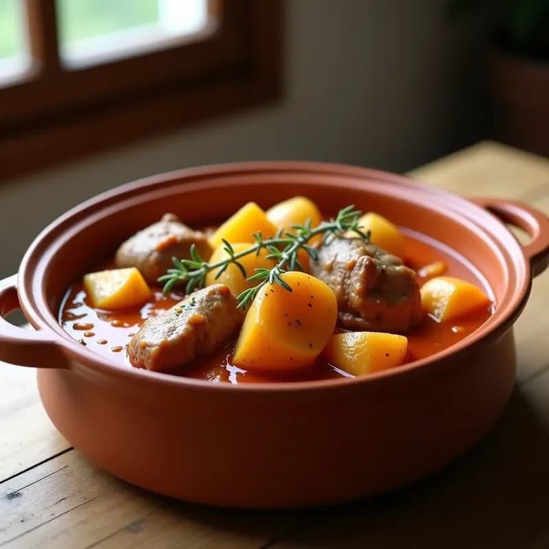 Estofado de Conejo con Patatas y Tomate: Receta de Montaña en Olla Lenta
