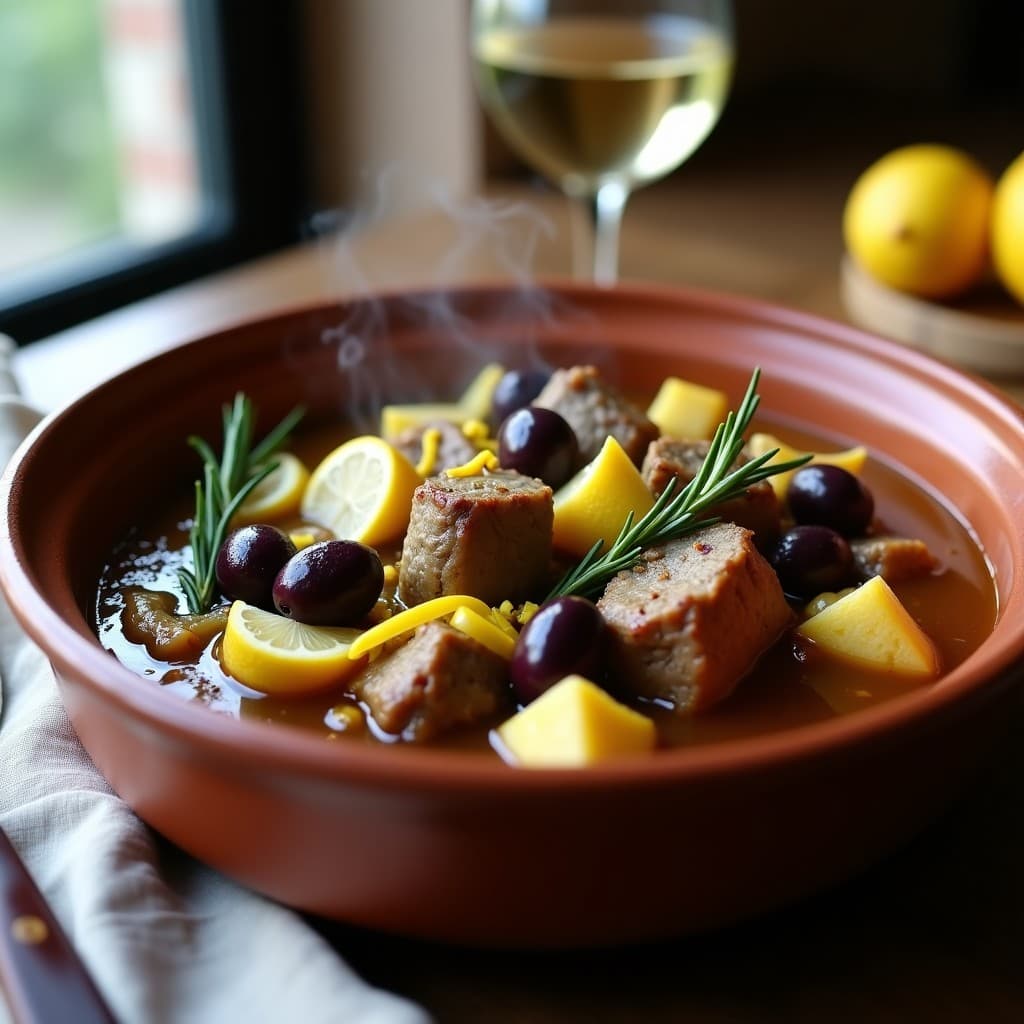 Estofado de Cordero con Alcachofas y Aceitunas Taggiasche: Receta Italiana en Olla Lenta