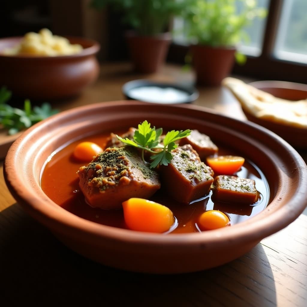 Estofado de Cordero con Berenjenas y Tomate de Árbol: Receta Eritrea en Olla de Barro