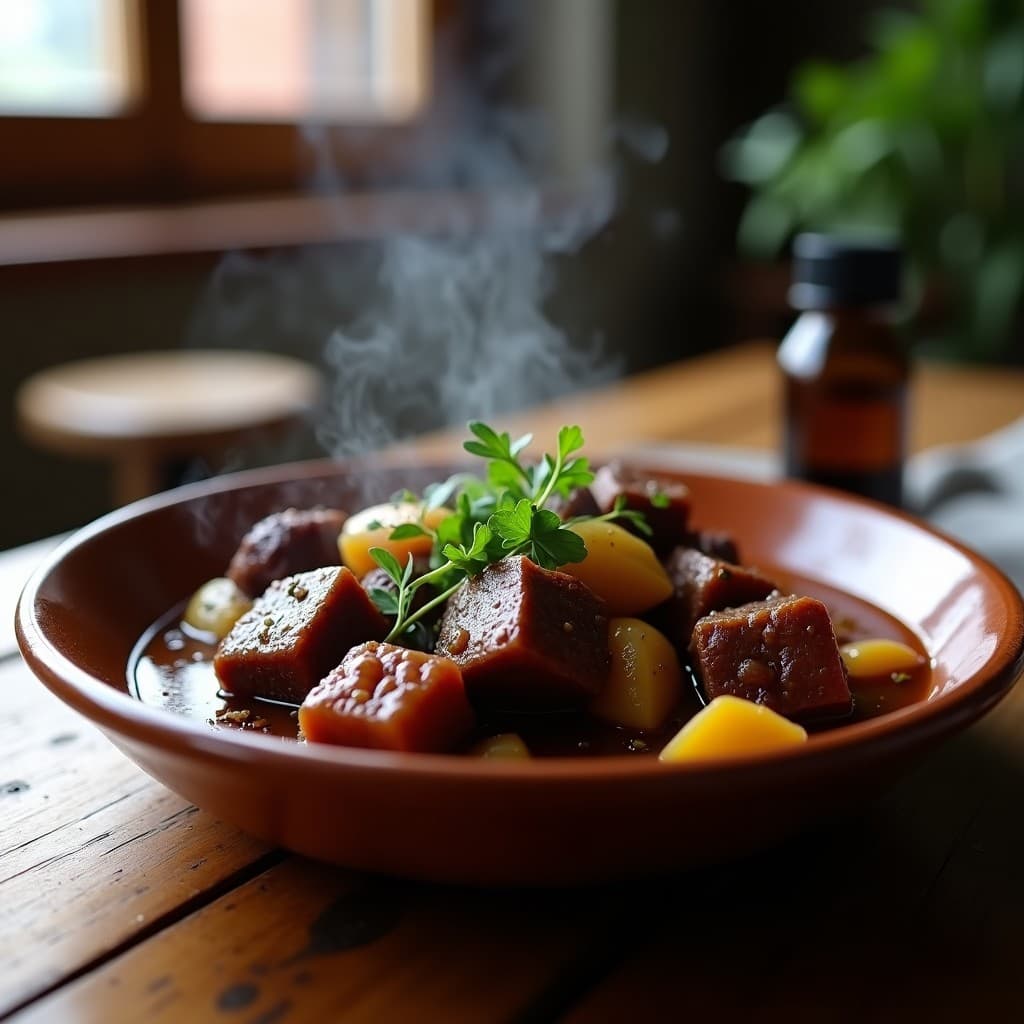 Estofado de Cordero con Berros y Patatas Moradas: Receta Irlandesa en Olla Lenta
