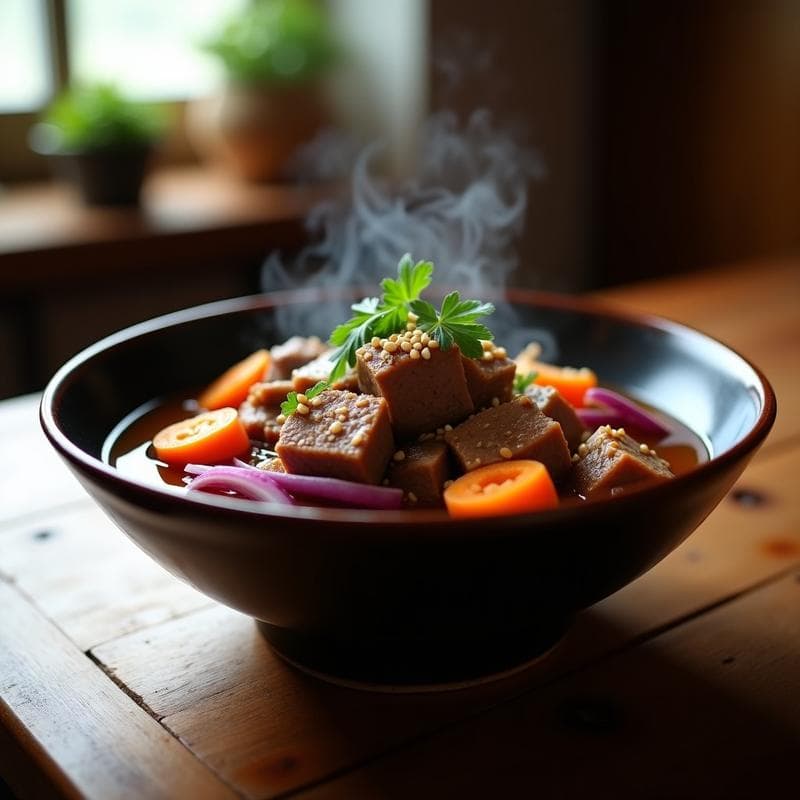 Estofado de Cordero con Ciruelas Umeboshi: Receta Japonesa en Olla Rápida con Toque Ácido
