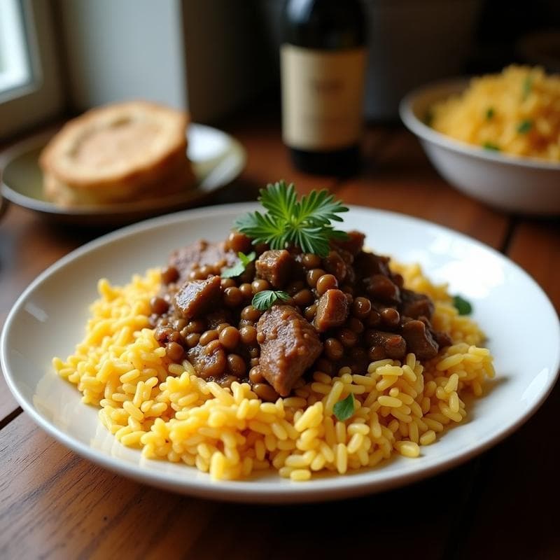 Estofado de Cordero con Cúrcuma y Arroz Basmati: Receta Pakistaní en Thermomix con Especias