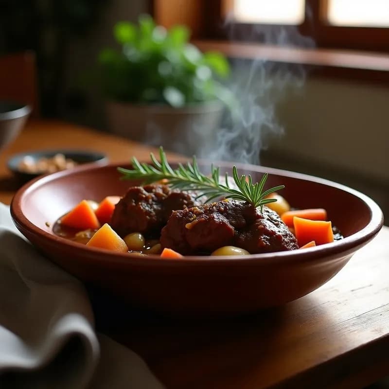 Estofado de Cordero al Romero: Receta en Olla Lenta con Textura Melosa