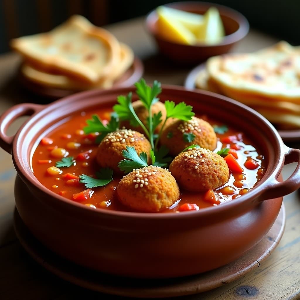 Estofado de Falafel y Tomate: Receta Vegana en Olla Lenta con Especias Árabes