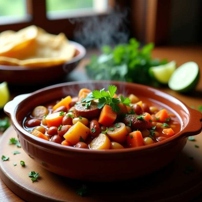 Estofado de Frijoles Charros con Chorizo de Seitan: Receta Mexicana Vegana en Olla Express