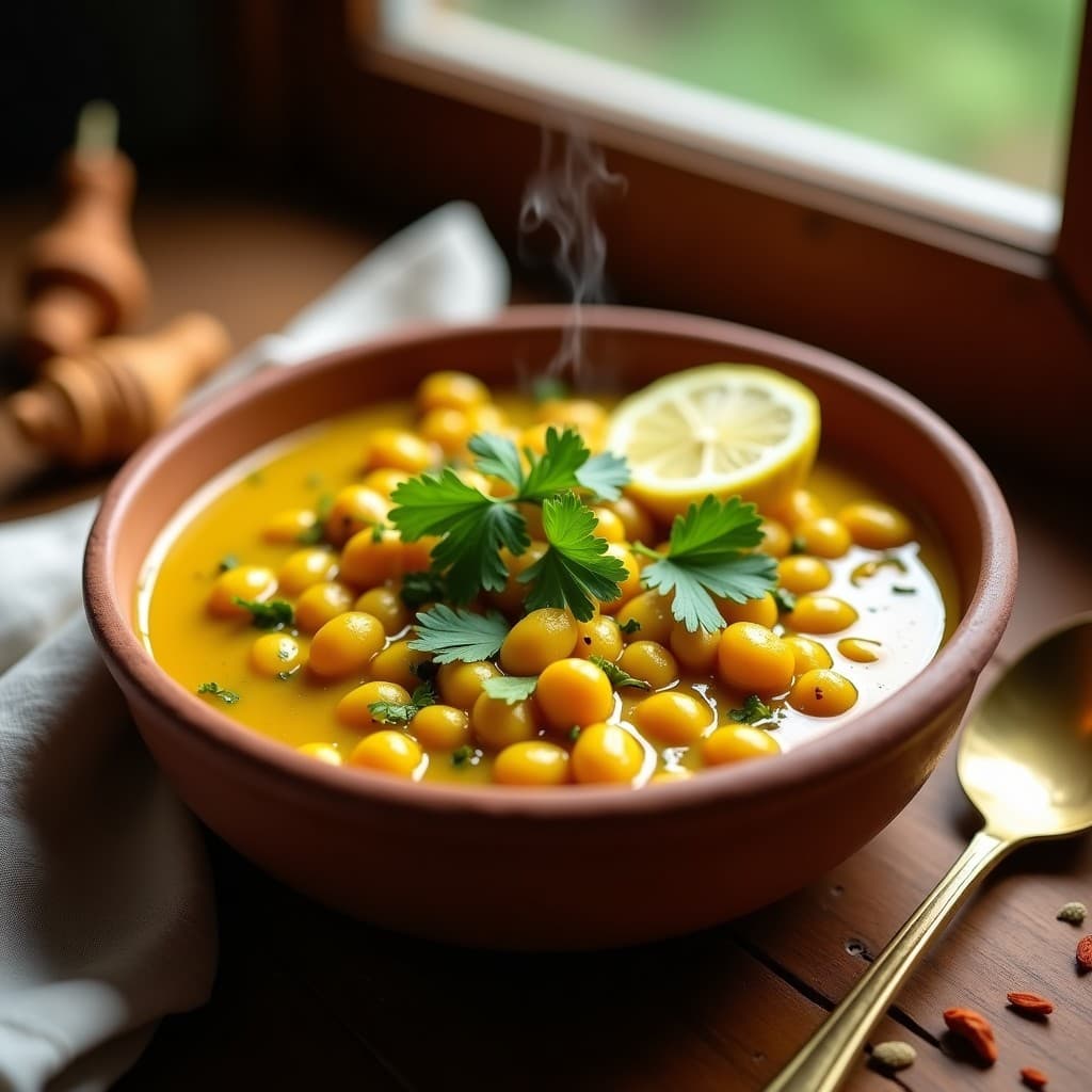 Estofado de Frijoles Mung y Calabacín con Cúrcuma: Receta Ayurvédica en Olla Lenta