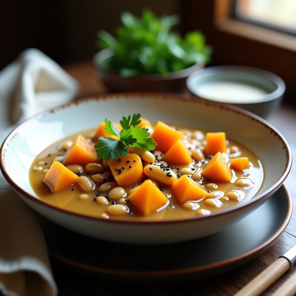 Estofado de Frijoles Mung con Calabaza Kabocha: Receta China en Olla Lenta y Detox