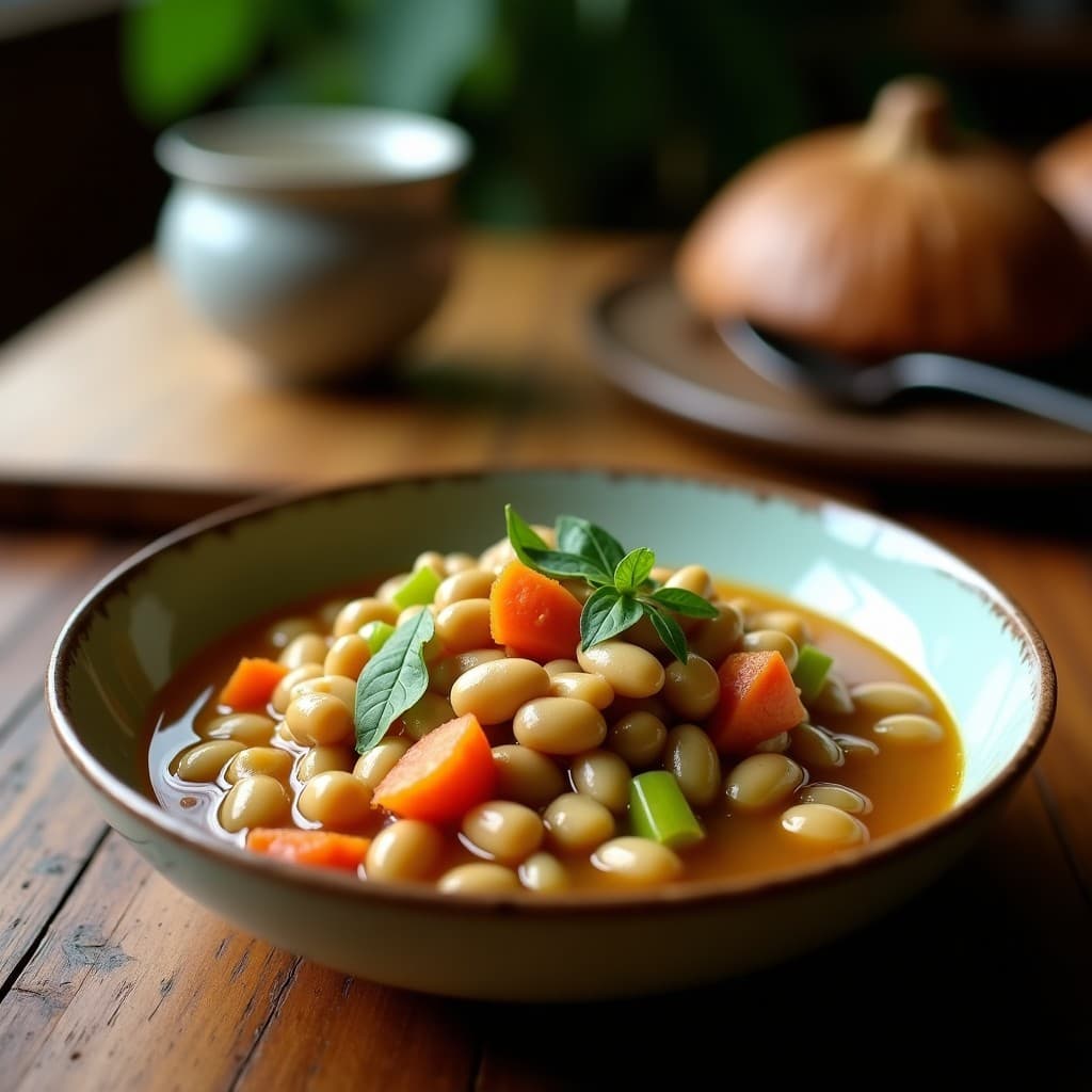 Estofado de Frijoles Mung y Jengibre con Coco: Receta Ayurvédica en Olla Exprés para Digestión Ligera